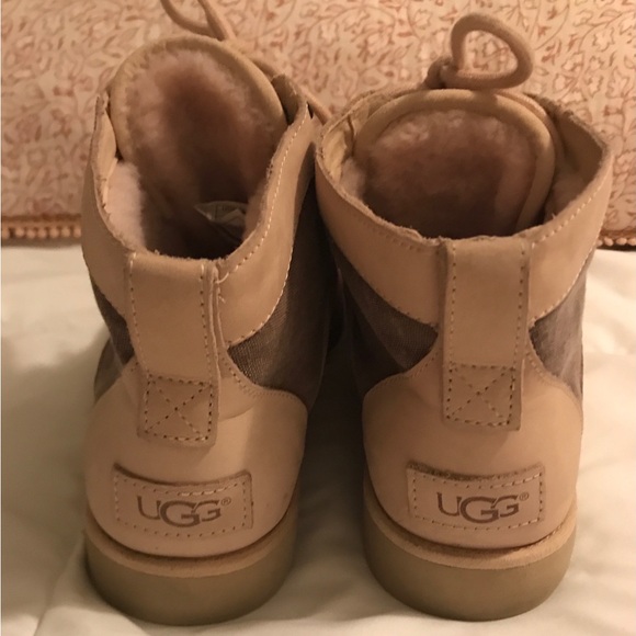 UGG Bethany Chukka Canvas Quartz Shoes Pink High Top Size 8.5 - Picture 4 of 8